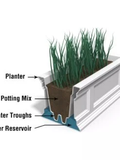 Fairfield Self-Watering Window Box, 4’ 15 Fairfield Self-Watering Window Box, 4’ -Outdoor Garden Care 39345 16V tif