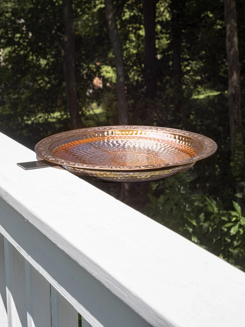 Pure Copper Bird Bath Deck Mount 4 Pure Copper Bird Bath Deck Mount - Image 2