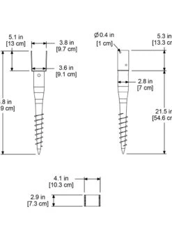 No-Dig Ground Screw For Mailpost -Outdoor Garden Care 8587086 02V tif