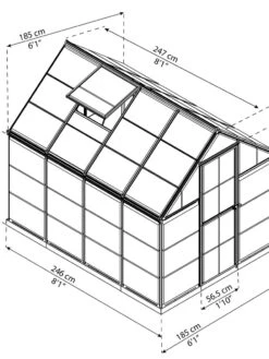 Canopia® By Palram Harmony™ Greenhouse, 6' -Outdoor Garden Care 8588022 11V tif