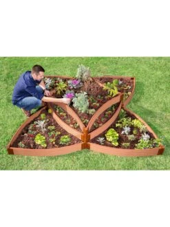 Classic Sienna Raised Garden Bed Versailles Sunburst With 1" Boards -Outdoor Garden Care 8589503 01v