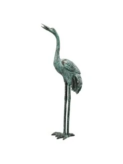 Bronze Crane Statues, Large 7 Bronze Crane Statues, Large -Outdoor Garden Care 8589919 001v