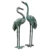 Bronze Crane Statues, Large -Outdoor Garden Care 8589920 001v