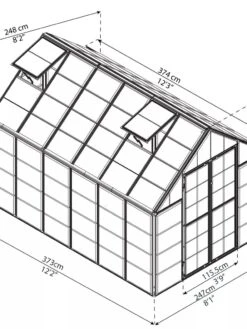 Canopia® By Palram Harmony™ Snap & Grow Greenhouse, 8' -Outdoor Garden Care 8591044 05V jpg