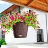 Lechuza® Nido Cottage Wicker Hanging Planter -Outdoor Garden Care 8591154MC 007V tif