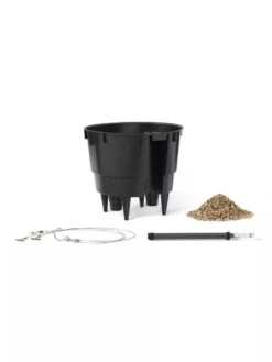 Lechuza® Nido Cottage Wicker Hanging Planter -Outdoor Garden Care 8591154WT 001V tif