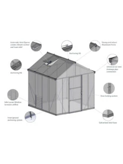 Canopia® By Palram Glory™ Greenhouse, 8' -Outdoor Garden Care 8591547 17v