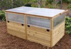 Garden In A Box Cedar Raised Bed With Greenhouse, 3' X 6' 11 Garden In A Box Cedar Raised Bed With Greenhouse, 3' X 6' -Outdoor Garden Care 8597082 04V tif