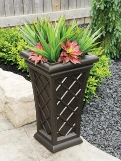 Carolina Self-Watering Tall Planter, 28" 10 Carolina Self-Watering Tall Planter, 28" -Outdoor Garden Care 8598645 03V tif