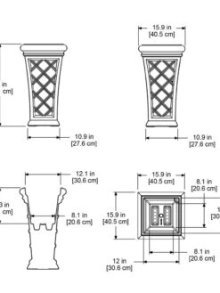 Carolina Self-Watering Tall Planter, 28" 13 Carolina Self-Watering Tall Planter, 28" -Outdoor Garden Care 8598645 11V tif