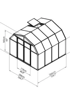 Canopia® By Palram Hobby Gardener Greenhouse, 8' 25 Canopia® By Palram Hobby Gardener Greenhouse, 8' -Outdoor Garden Care 8599331 11V tif
