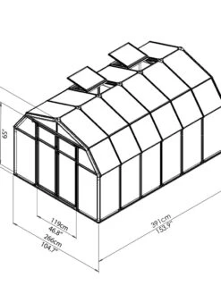 Canopia® By Palram Hobby Gardener Greenhouse, 8' 27 Canopia® By Palram Hobby Gardener Greenhouse, 8' -Outdoor Garden Care 8599332 03V tif
