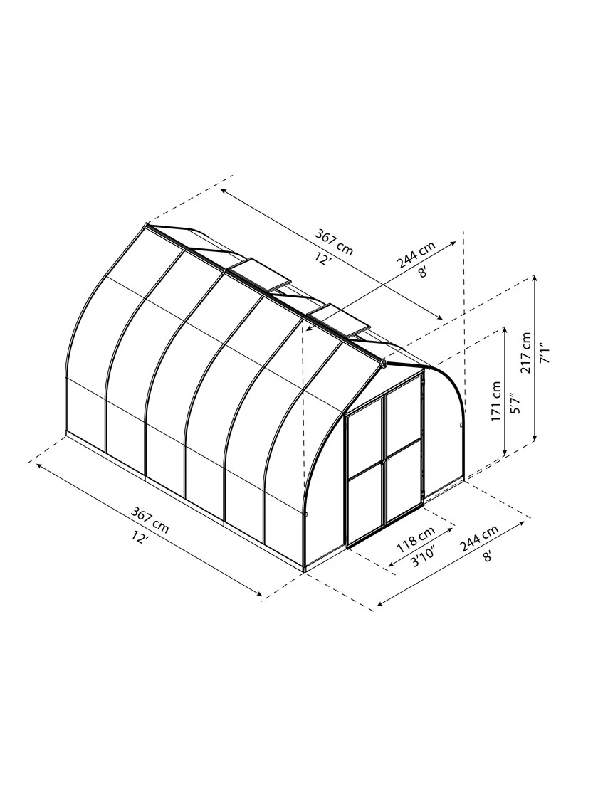 Canopia® By Palram Bella™ Greenhouse, 8' 17 Canopia® By Palram Bella™ Greenhouse, 8' - Image 15