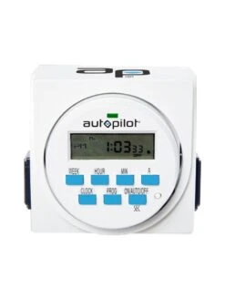 Digital Programmable 7 Day Timer Dual Outlet -Outdoor Garden Care 8599360 01v