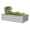 Powder-Coated Metal Raised Garden Bed, 24" X 48" -Outdoor Garden Care 8599393 05V powder coated metal raised garden bed 24x51 white