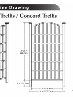Concord Composite Vinyl Trellis -Outdoor Garden Care 8599770 03V tif