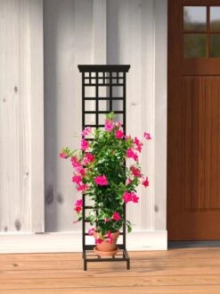 Mission-Style Planter Stand With Trellis -Outdoor Garden Care 8600111 01V tif