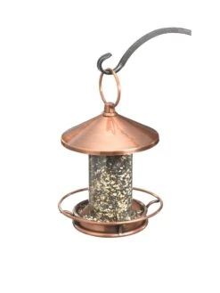 Classic Perch Bird Feeder With Copper Finish -Outdoor Garden Care 8600195 02v