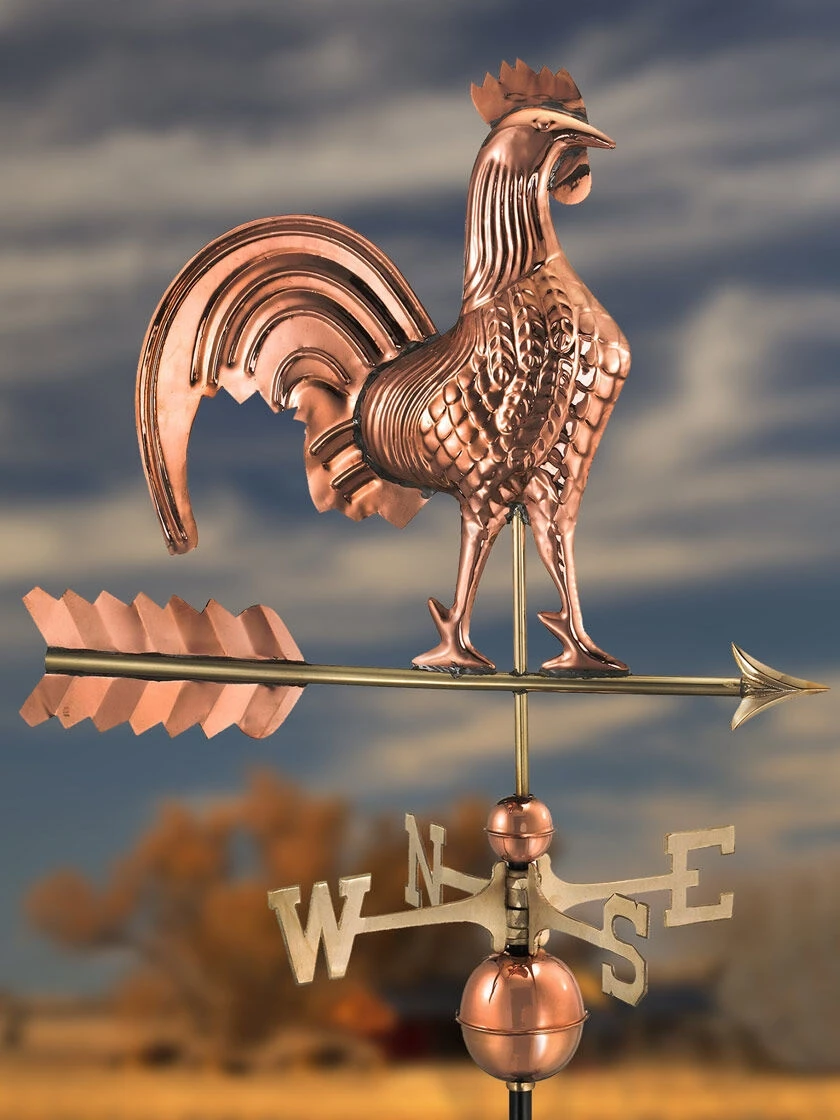 Rooster Copper Weathervane 3 Rooster Copper Weathervane