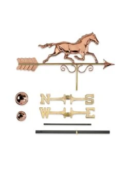 Galloping Horse Copper Weathervane -Outdoor Garden Care 8600346 04v