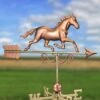Galloping Horse Copper Weathervane -Outdoor Garden Care 8600346 06v galloping horse copper weathervane