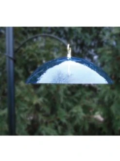 Birds Choice Hanging Dome With Brass Hanger -Outdoor Garden Care 8608736 01v birds choice hanging feeder dome with brass hanger blue