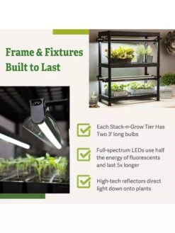 LED Stack-n-Grow Lights - 2-Tier System -Outdoor Garden Care 8608906 7