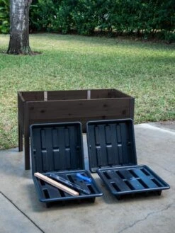 Self-Watering Eco-Stained Elevated Planter Box, 2' X 4' -Outdoor Garden Care 8608964 6001 tif