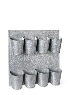 8 Pot Metal Wall Planter -Outdoor Garden Care 8609089 9665 tif