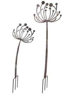 Queen Anne's Lace Garden Stake Set Of 2 -Outdoor Garden Care 8610210 8091 tif