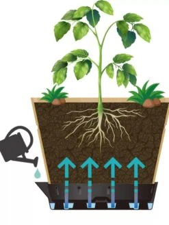 VegTrug® Build-a-Barrel Wooden Planter With Self-Watering Reservoir Tray, 18" -Outdoor Garden Care 8610253 05V tif