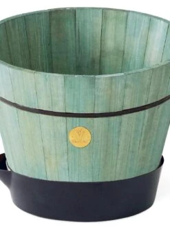 VegTrug® Build-a-Barrel Wooden Planter With Self-Watering Reservoir Tray, 18" -Outdoor Garden Care 8610253 07V tif
