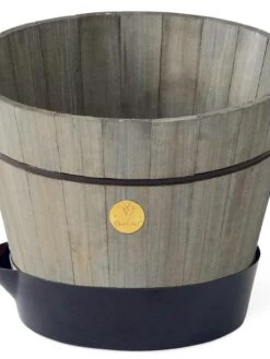 VegTrug® Build-a-Barrel Wooden Planter With Self-Watering Reservoir Tray, 18" -Outdoor Garden Care 8610253 08V tif