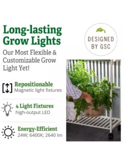 Oslo 4-Tier LED Grow Light Garden -Outdoor Garden Care 8610473 4