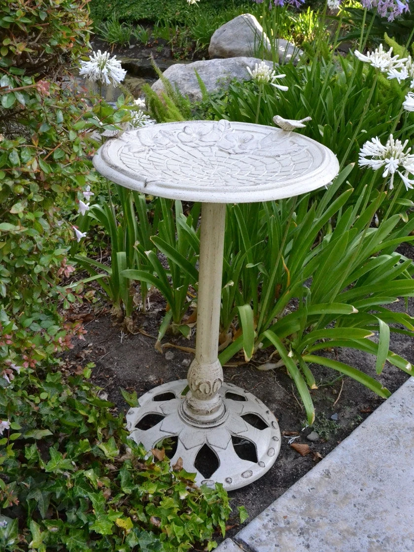 Twin Bird Floral Motif Birdbath 3 Twin Bird Floral Motif Birdbath