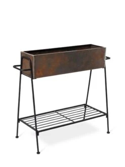 Rectangular Corten Planter And Stand -Outdoor Garden Care 8611028 1245 tif