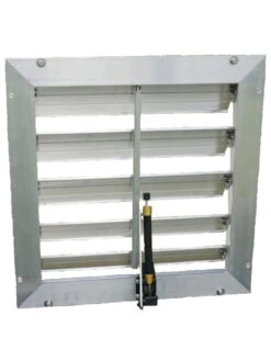 Monticello Greenhouse 18" Louver Wall Mounted Window With Solar Powered Opener