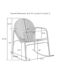 Crosley Griffith 3-piece Outdoor Rocking Chair Set -Outdoor Garden Care 8611588 09v