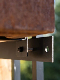 Veradek Metallic Series Corten Steel Railing Planters -Outdoor Garden Care 8611611 02v