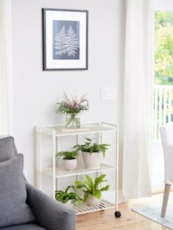 Oslo 2-Tier Plant Stand With Folding Shelves