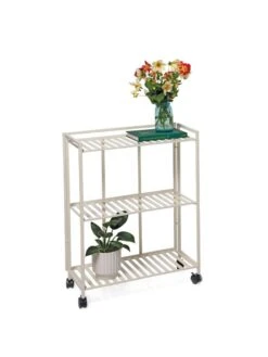 Oslo 2-Tier Plant Stand With Folding Shelves -Outdoor Garden Care 8611766 4747 tif