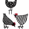 Chicken Friends Garden Stakes Set -Outdoor Garden Care 8612016 4547 chicken friends garden stakes set