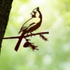 Metalbird Cardinal -Outdoor Garden Care 8612021 02v metalbird cardinal garden art