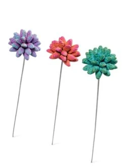 Dahlia Flower Garden Stakes Set -Outdoor Garden Care 8612055 5954 tif