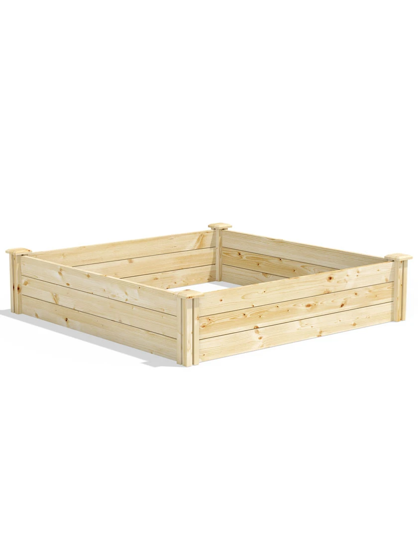 Pine Raised Garden Beds, 4'x4' 7 Pine Raised Garden Beds, 4'x4' - Image 5