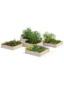 Outdoor Garden Care 30 2-Tier Pine Raised Garden Bed, 80 Sqft.12'x12'
