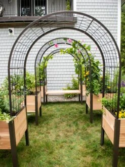 Outdoor Garden Care 37 2’ X 4’ Arch Trellis For Planter Boxes