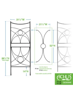 Achla Aurora Trellis Center Link -Outdoor Garden Care 8612993 02v