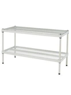MeshWorks © Stacking Plant Shelves -Outdoor Garden Care 8613018 02v meshworks stacking plant shelves white