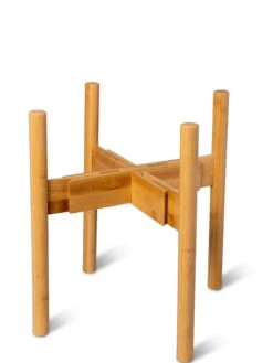 Adjustable Bamboo Plant Stand, Set Of 2 -Outdoor Garden Care 8613292 7071